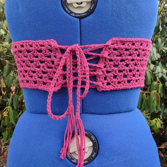 Custom Crochet Summer Beach Halter Boho Top - Picture 3 of 4